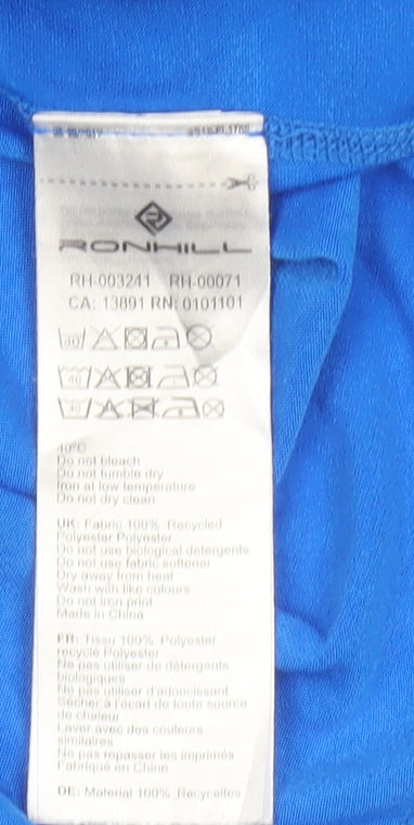 Ronhill Men Blue M Athletic Short Sleeve Running T-Shirt