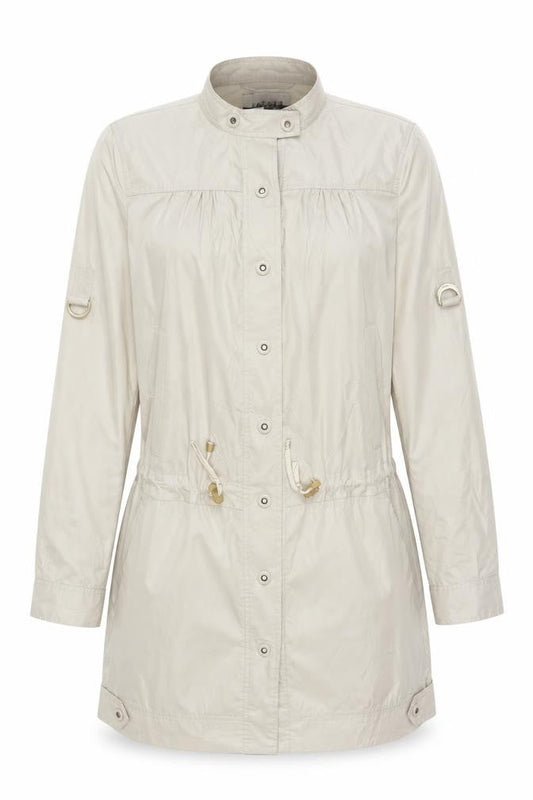 Jaeger Women's Beige Anorak Jacket UK 12 Lightweight Polyester