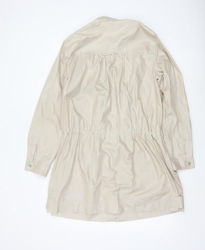 Jaeger Women's Beige Anorak Jacket UK 12 Lightweight Polyester