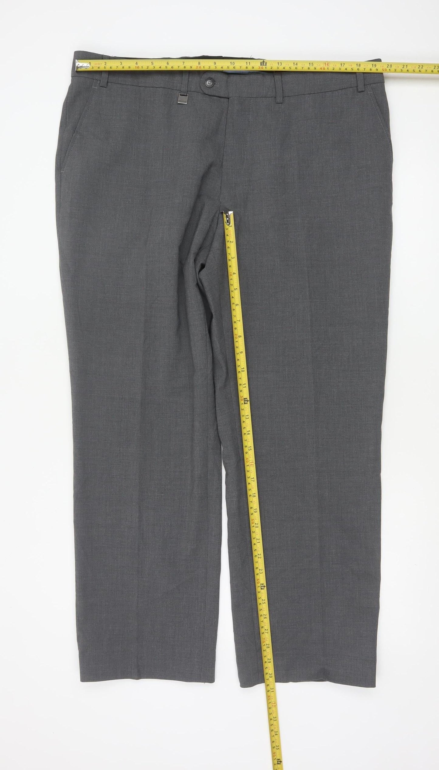 Douglas Men's Grey Wool Blend Dress Pants 40R Regular Fit