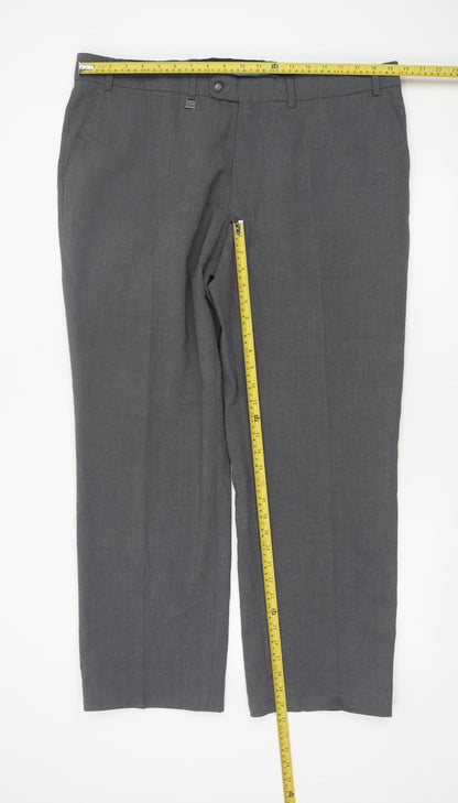 Douglas Men's Grey Wool Blend Dress Pants 40R Regular Fit