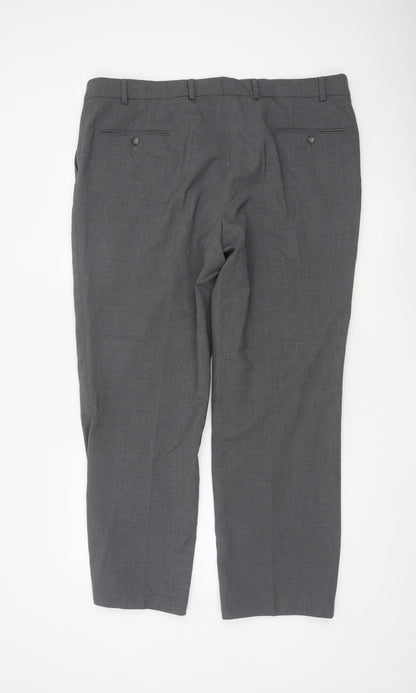 Douglas Men's Grey Wool Blend Dress Pants 40R Regular Fit