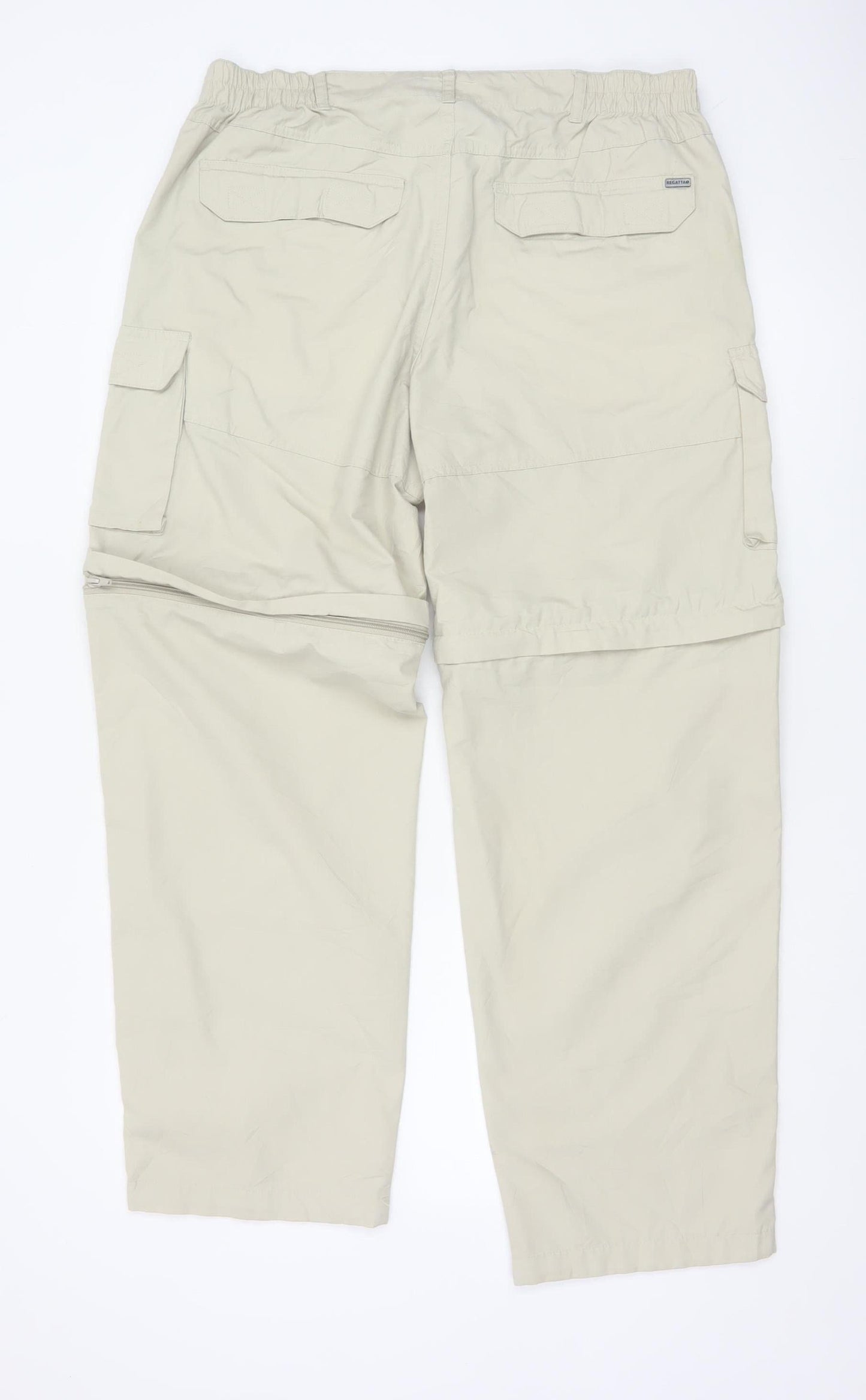 Regatta Men's Beige Cargo Convertible Trousers Size L 36W 31L