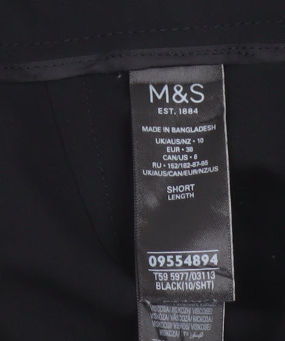 Marks and Spencer Women's Black Size 10 Short Dress Trousers