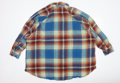 Urban Outfitters Women's Multicoloured Plaid Long Sleeve Tunic Shirt L