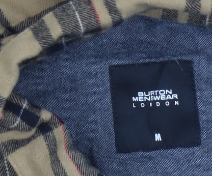 Burton Menswear Unisex Beige Plaid Flannel Button-Up Shirt M
