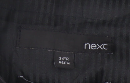 Next Men's Black Pinstripe Dress Pants Size 34R Regular Fit