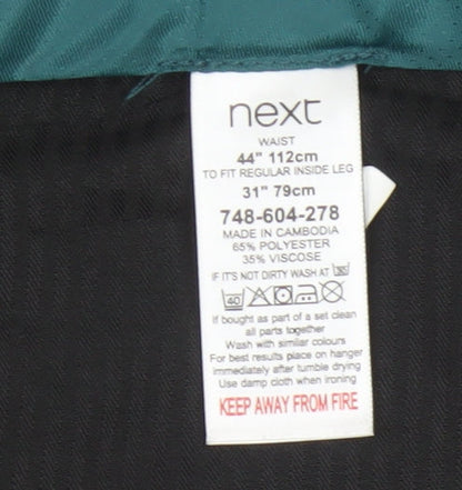 Next Men's Grey Regular Fit Dress Pants 44W 31L Formal Trousers