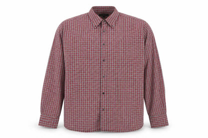 Next Men's Red Check Long Sleeve Button-Up Shirt Size L