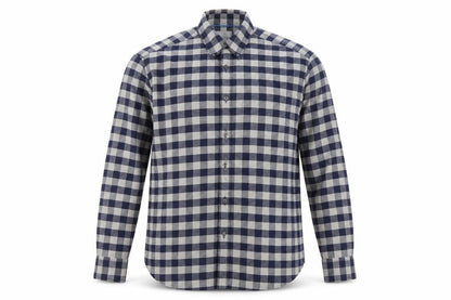 Marks & Spencer Men’s Blue Check 2XL Slim Fit Oxford Shirt