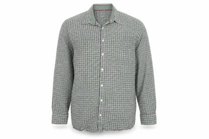 JP Cole Men's Green Check Cotton Long Sleeve Button-Up Shirt XL