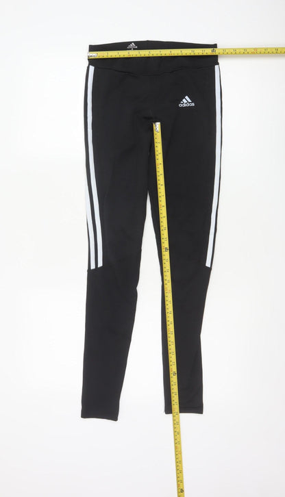 Adidas Women Black Climalite Leggings S Slim Fit Activewear