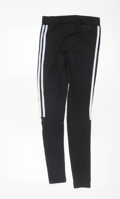 Adidas Women Black Climalite Leggings S Slim Fit Activewear