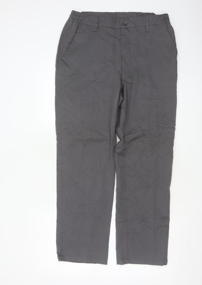 Chums Men's Grey Cotton Chino Trousers 32W 29L Regular Fit