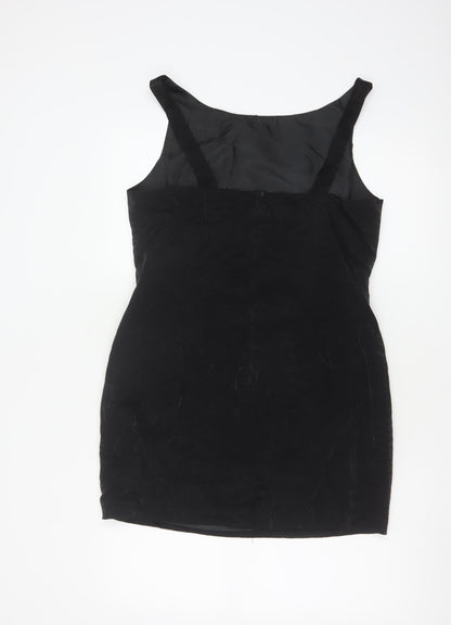 BHS Women Black Size 16 Sleeveless Bodycon Party Dress