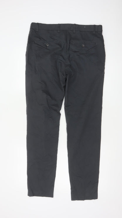 ZARA Men's Black Slim Fit Chino Trousers Size 32 Regular