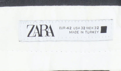 ZARA Men's Black Slim Fit Chino Trousers Size 32 Regular
