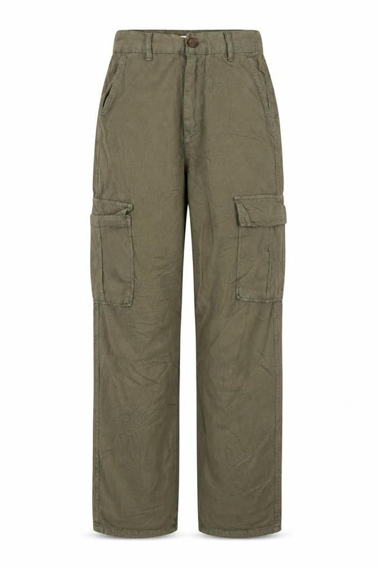 Stradivarius Womens Green Cargo Trousers Size 4 Cotton Twill Pants