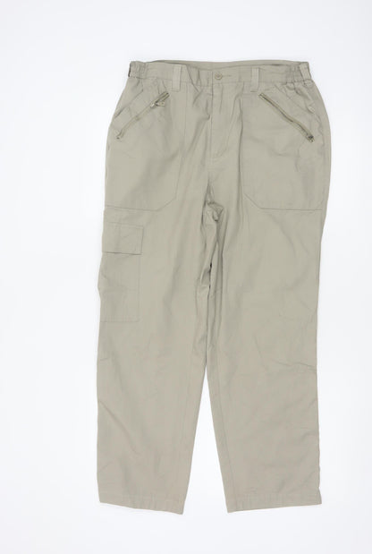 Cotton Traders Men's Beige Cargo Trousers 34 Regular Fit