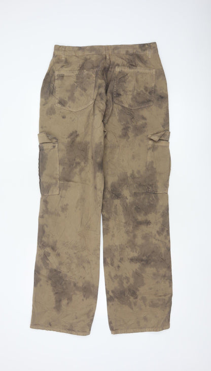 STR Women’s Beige Cargo Trousers Size 16 Cotton Utility Style