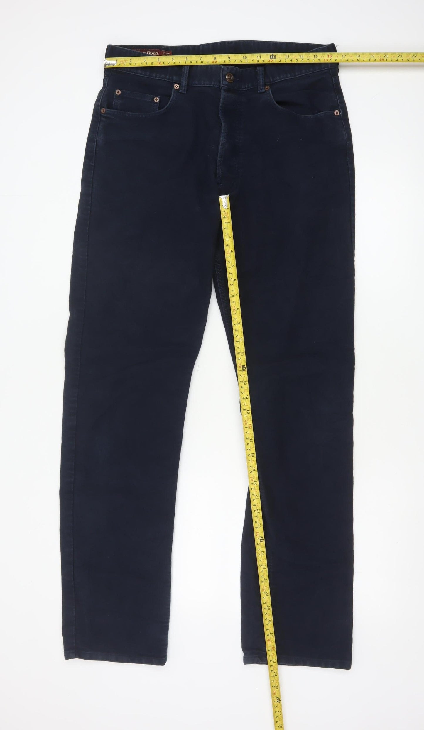 Marlboro Classics Men's Blue Chino Trousers Size L 34x34 Regular Fit