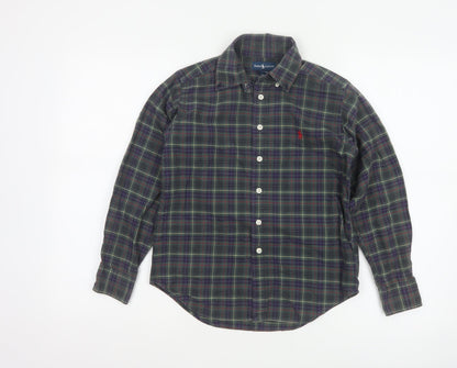 Ralph Lauren Boys Multicoloured Plaid Cotton Button-Up Shirt 8 Years