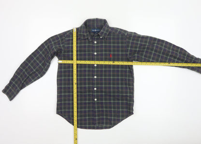 Ralph Lauren Boys Multicoloured Plaid Cotton Button-Up Shirt 8 Years
