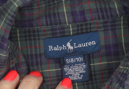 Ralph Lauren Boys Multicoloured Plaid Cotton Button-Up Shirt 8 Years