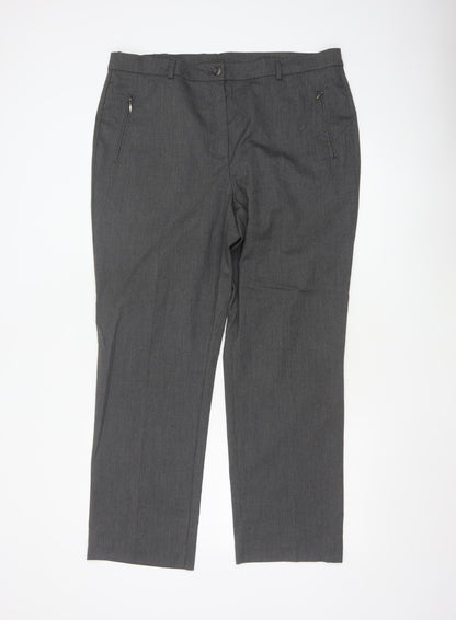 Marks and Spencer Women's Grey Straight Leg Dress Pants Size 18