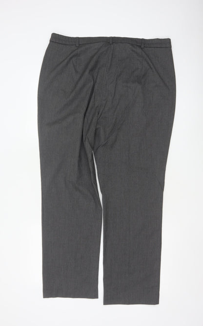 Marks and Spencer Women's Grey Straight Leg Dress Pants Size 18