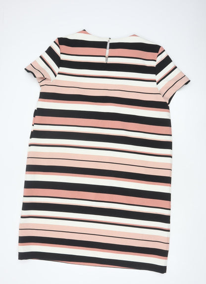 Tu Women’s Multicoloured Striped Shift Dress Size 20 Short Sleeve