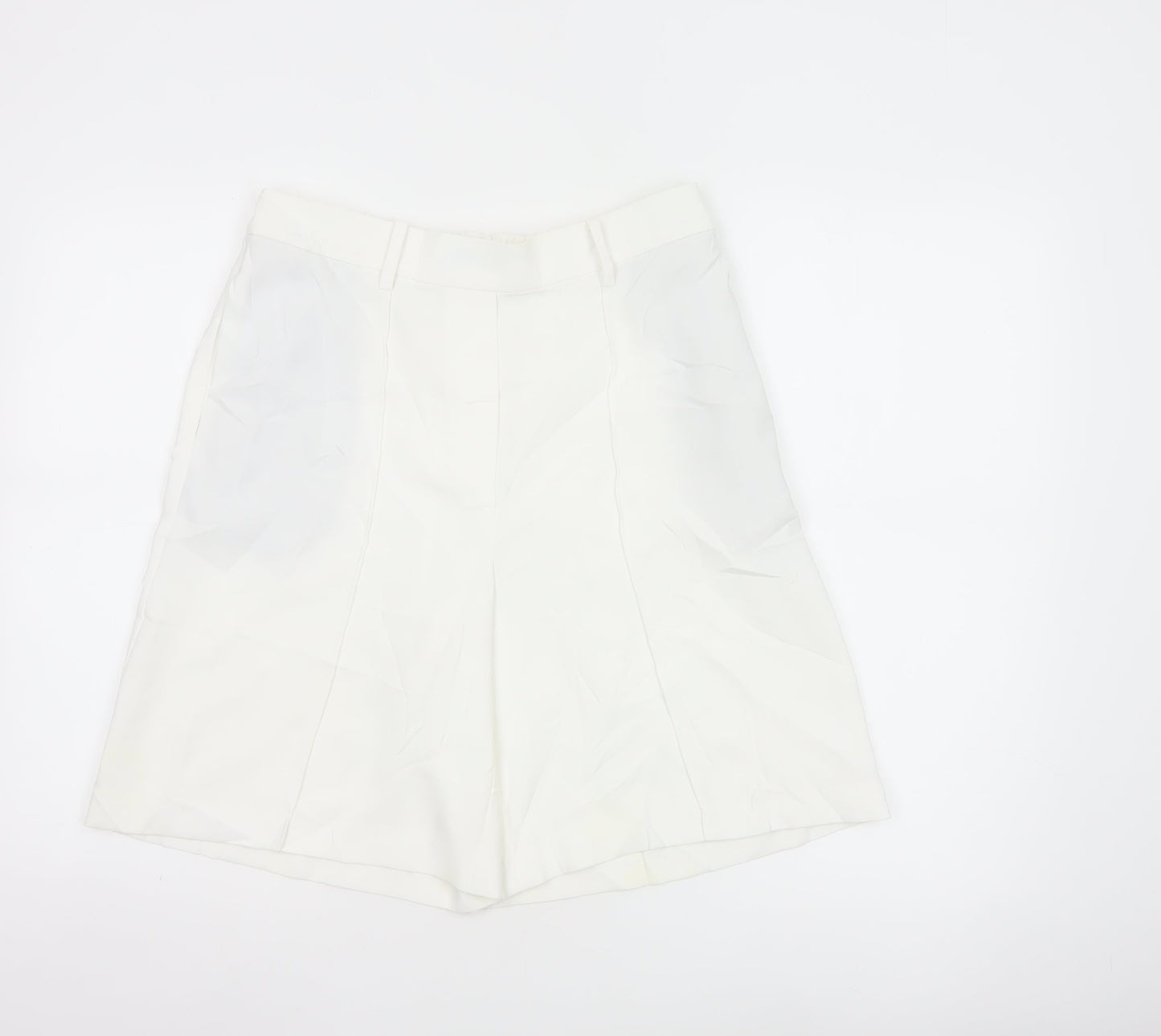 Marks and Spencer Women’s Ivory Chino Shorts Size 12 Regular Fit
