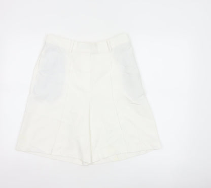 Marks and Spencer Women’s Ivory Chino Shorts Size 12 Regular Fit