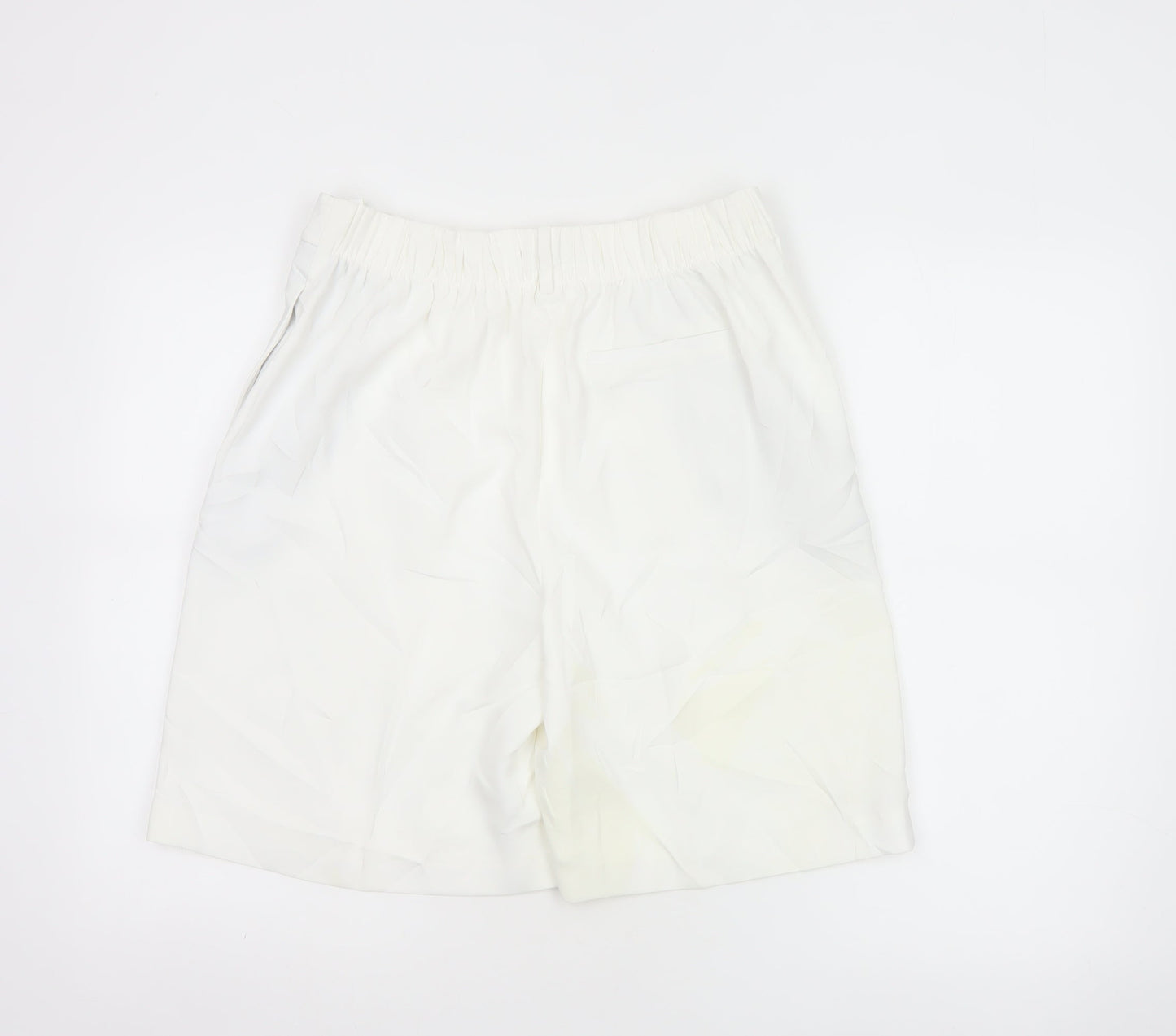 Marks and Spencer Women’s Ivory Chino Shorts Size 12 Regular Fit