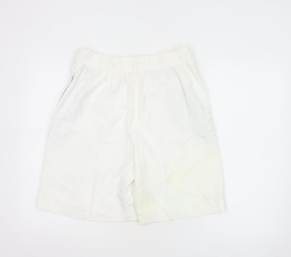 Marks and Spencer Women’s Ivory Chino Shorts Size 12 Regular Fit