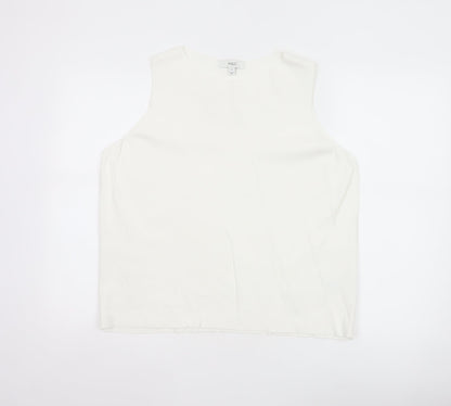 Marks and Spencer Women's White Size 18 Sleeveless Basic Tank Top