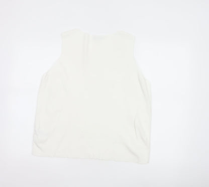Marks and Spencer Women's White Size 18 Sleeveless Basic Tank Top