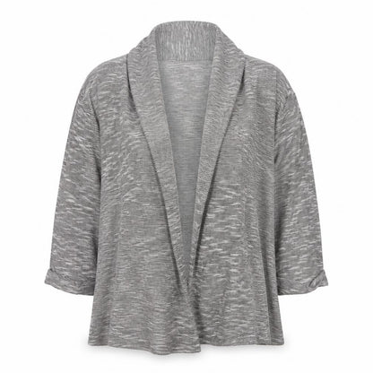 FatFace Women Grey Striped Open Cotton Jacket Size 12