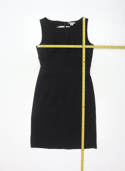 H&M Women Black Sheath Knee Length Dress Size 8 Workwear