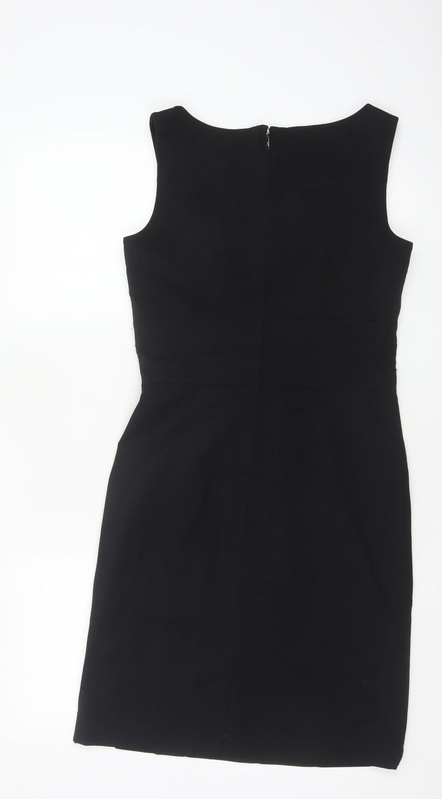 H&M Women Black Sheath Knee Length Dress Size 8 Workwear