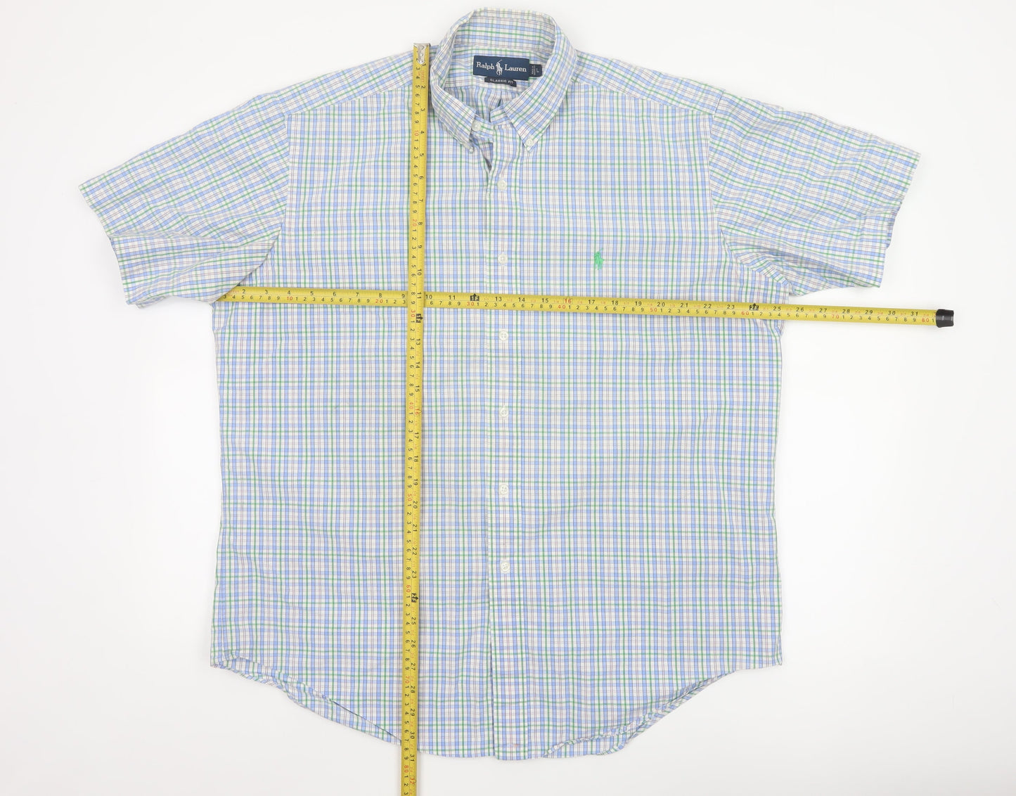 Ralph Lauren Men's Multicoloured Check Classic Fit Button-Down Shirt L