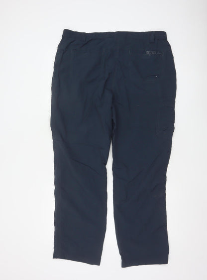 Mountain Warehouse Womens Blue Size 16 Cargo Trousers Nylon Outdoor