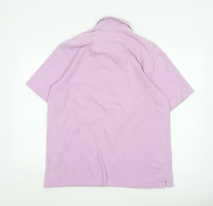 Austin Reed Men's Pink Cotton Polo Shirt XL Regular Fit
