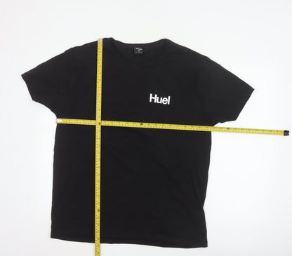 Huel Men's Black 2XL Crew Neck Cotton T-Shirt
