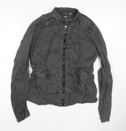 G-Star RAW Women's Grey Military Jacket Size S Cotton GS3391