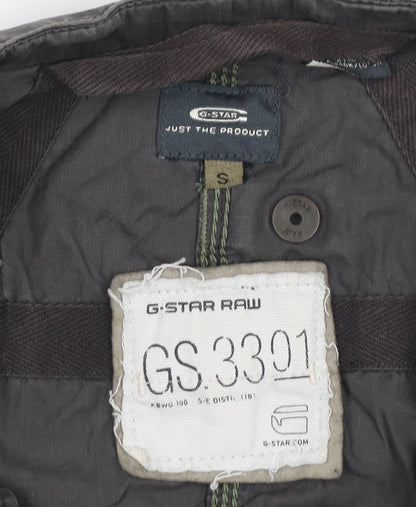 G-Star RAW Women's Grey Military Jacket Size S Cotton GS3391