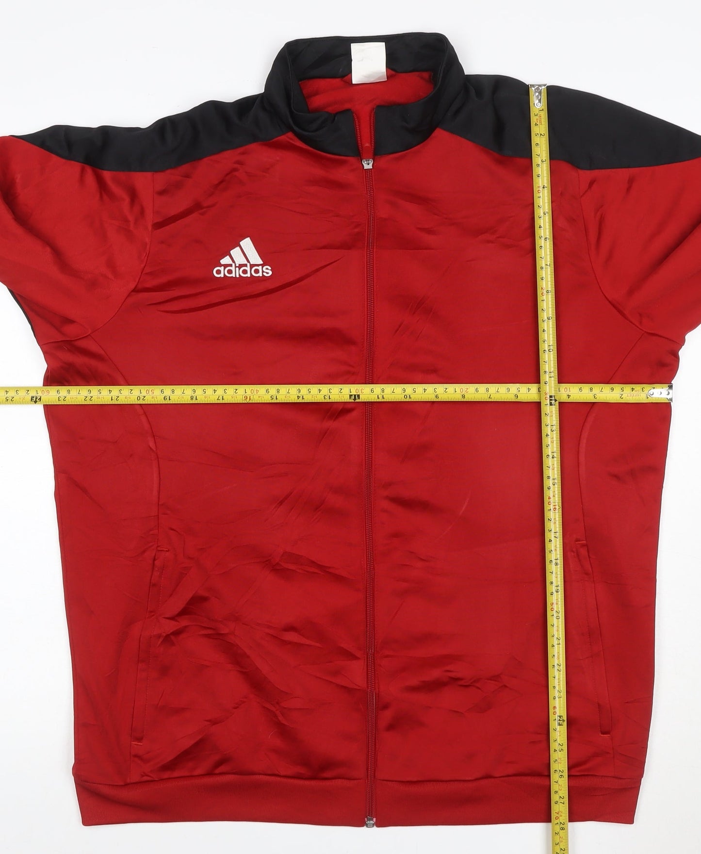 adidas Men's Red Full Zip Sports Sweatshirt XL