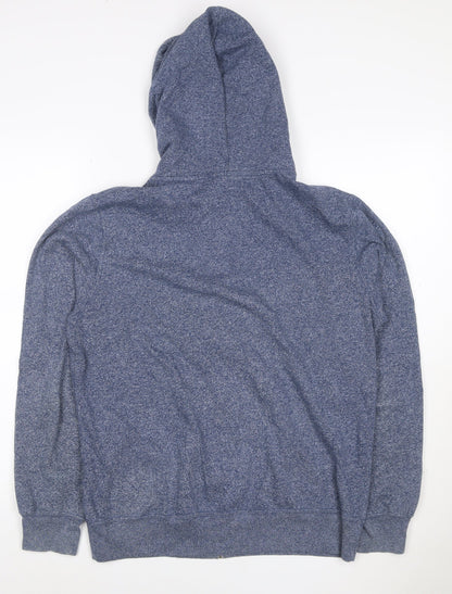 Champion Men Blue Full Zip Hoodie Size L Fleece Regular Fit