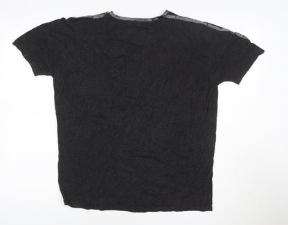 Zara Man Men's Black V-Neck Short Sleeve T-Shirt XL Classic Fit