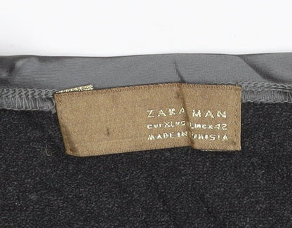 Zara Man Men's Black V-Neck Short Sleeve T-Shirt XL Classic Fit